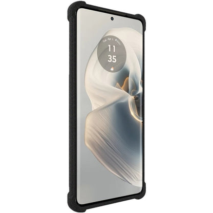 For Motorola Edge 50 Pro imak Shockproof Airbag TPU Phone Case(Matte Black)