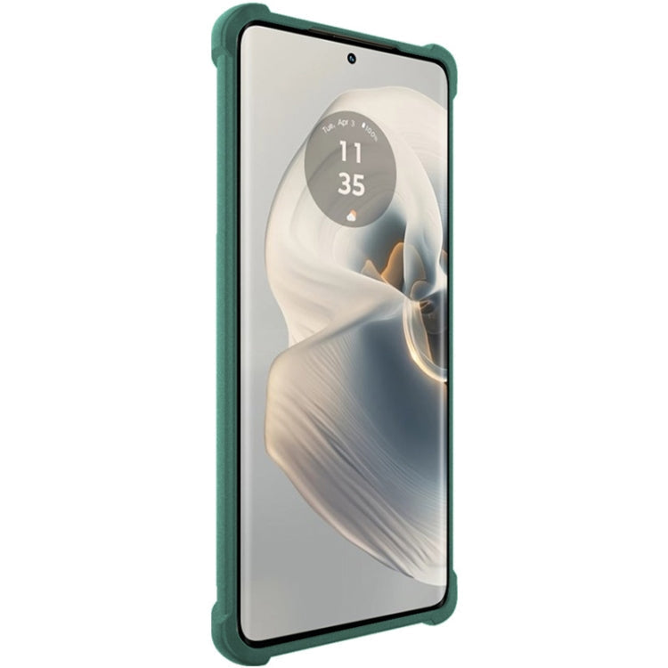 For Motorola Edge 50 Pro imak Shockproof Airbag TPU Phone Case(Matte Green)