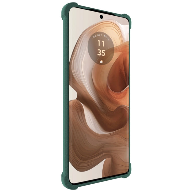 For Motorola Edge 50 Ultra 5G imak Shockproof Airbag TPU Phone Case(Matte Green)