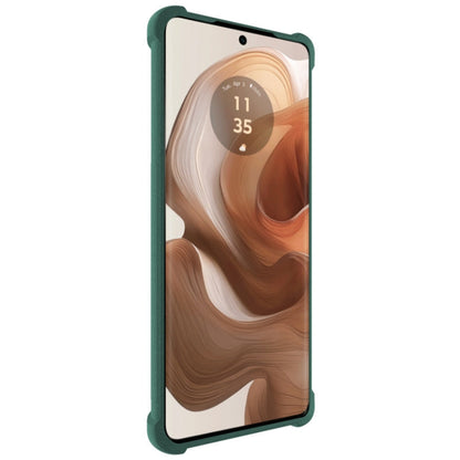 For Motorola Edge 50 Ultra 5G imak Shockproof Airbag TPU Phone Case(Matte Green)