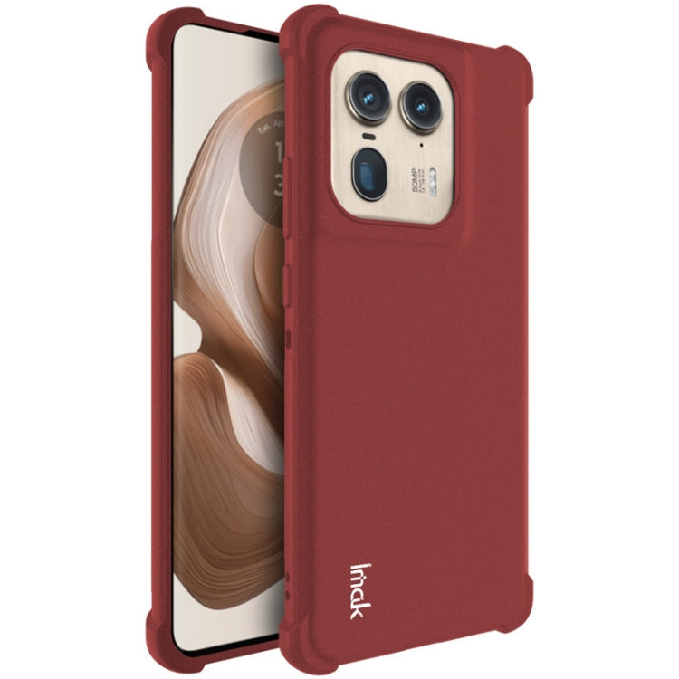 For Motorola Edge 50 Ultra 5G imak Shockproof Airbag TPU Phone Case(Matte Red)