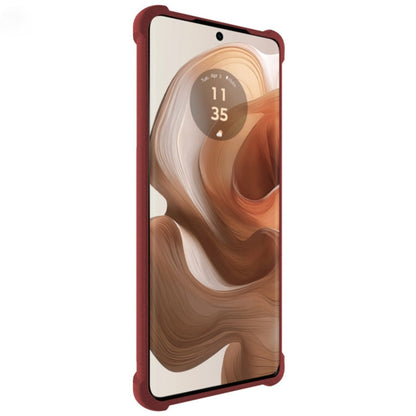 For Motorola Edge 50 Ultra 5G imak Shockproof Airbag TPU Phone Case(Matte Red)