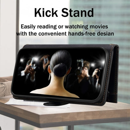 For Motorola Moto G04 / G24 ESEBLE Retro Frosted RFID Leather Phone Case(Black)