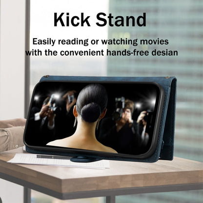 For Motorola Moto G04 / G24 ESEBLE Retro Frosted RFID Leather Phone Case(Dark Green)