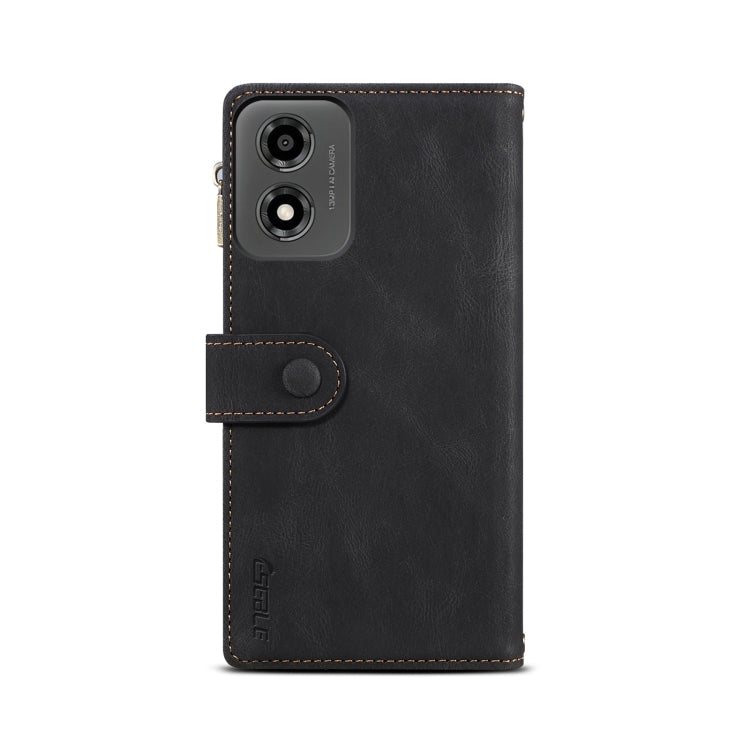 For Motorola Moto E14 ESEBLE Retro Frosted RFID Leather Phone Case(Black)