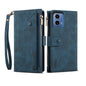 For Motorola Moto G34 5G / G45 5G ESEBLE Retro Frosted RFID Leather Phone Case(Dark Green)