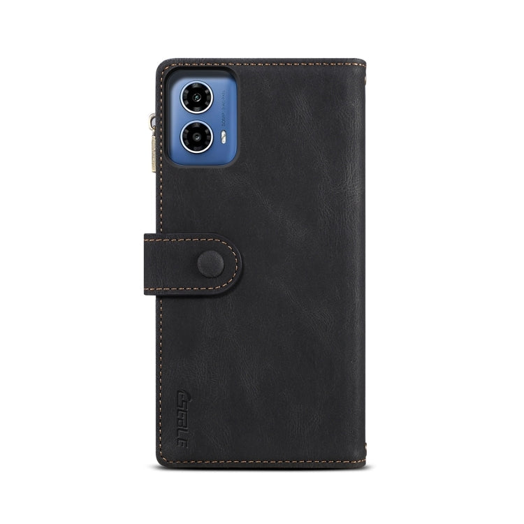 For Motorola Moto G35 ESEBLE Retro Frosted RFID Leather Phone Case(Black)