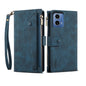 For Motorola Moto G35 ESEBLE Retro Frosted RFID Leather Phone Case(Dark Green)