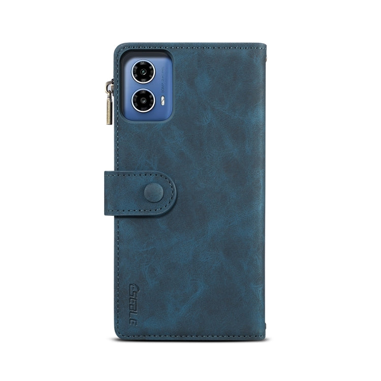 For Motorola Moto G35 ESEBLE Retro Frosted RFID Leather Phone Case(Dark Green)