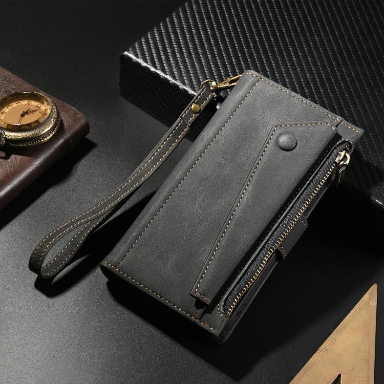 For Motorola Moto G56 5G ESEBLE Retro Frosted RFID Leather Phone Case(Black)