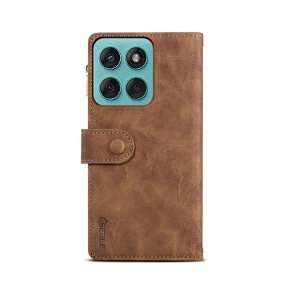 Pour Motorola Edge 60 ESEBLE Étui de téléphone en cuir dépoli rétro RFID (marron)
