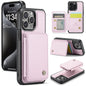 For iPhone 15 Pro Max JEEHOOD J05 Business Magnetic Style RFID Leather Phone Case(Pink)