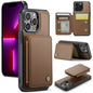 For iPhone 13 Pro Max JEEHOOD J05 Business Magnetic Style RFID Leather Phone Case(Brown)