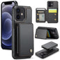 For iPhone 12 / 12 Pro JEEHOOD J05 Business Magnetic Style RFID Leather Phone Case(Black)