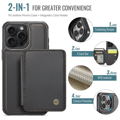 For iPhone 11 JEEHOOD J05 Business Magnetic Style RFID Leather Phone Case(Black)