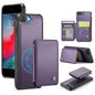 Pour iPhone 8 Plus / 7 Plus / 6 Plus, étui de téléphone en cuir JEEHOOD J05 Business magnétique de style RFID (violet)