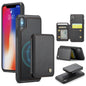 For iPhone X / XS JEEHOOD J05 Business Magnetic Style RFID Leather Phone Case(Black)
