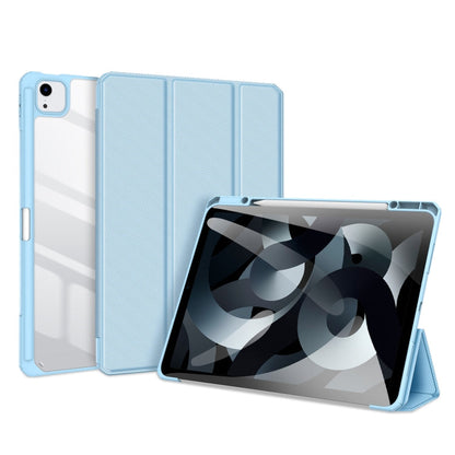 For iPad Air 13 2024 / 2025 / 2026 DUX DUCIS TOBY Series Antiskid Leather Tablet Case with Sleep / Wake-up Function(Blue)