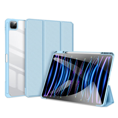 For iPad Pro 13 2025 / 2024 DUX DUCIS TOBY Series Antiskid Leather Tablet Case with Sleep / Wake-up Function(Blue)