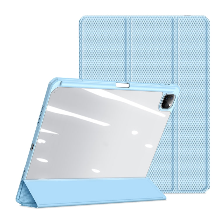 For iPad Pro 13 2025 / 2024 DUX DUCIS TOBY Series Antiskid Leather Tablet Case with Sleep / Wake-up Function(Blue)