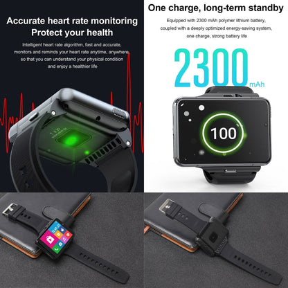 UNIWA DM200, 4GB+64GB, Téléphone montre intelligente Android 9.0 de 2,88 pouces, MT6761 Quad Core, Réseau : 4G (Noir)