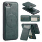 For iPhone SE 2022 / SE 2020 / 8 / 7 Fierre Shann Cowhide Vertical Flip Magnetic Card Holder Phone Case(Green)