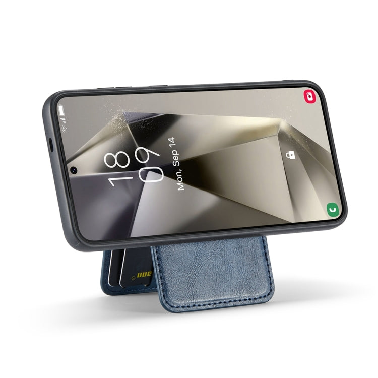 Pour Samsung Galaxy S23 FE 5G Étui de téléphone à rabat vertical magnétique en cuir de vachette Fierre Shann (Bleu)