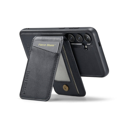 Pour Samsung Galaxy S23 FE 5G Étui de téléphone en cuir de vachette à rabat vertical magnétique Fierre Shann (gris)