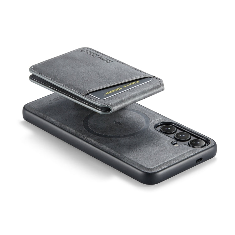 Pour Samsung Galaxy S23 FE 5G Étui de téléphone en cuir de vachette à rabat vertical magnétique Fierre Shann (gris)