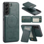 Pour Samsung Galaxy S22 5G Fierre Shann Étui de téléphone en cuir de vachette à rabat vertical avec porte-cartes magnétique (vert)