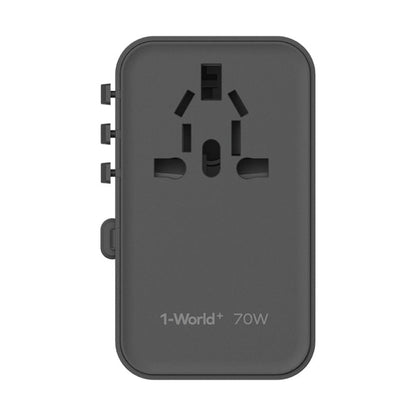 MOMAX 1-World+ 70W Gallium Nitride Expansion Cable Global Conversion Socket Power Adapter(Black)