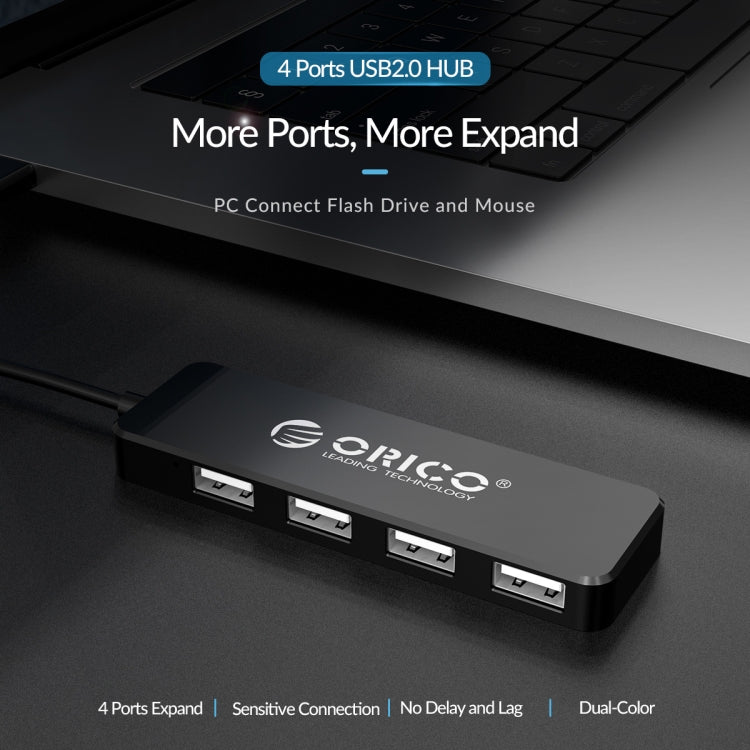ORICO FL01-BK 4 Ports USB 2.0 HUB Expand Converter(Black)