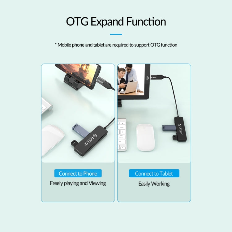 ORICO FL01-BK 4 Ports USB 2.0 HUB Expand Converter(Black)