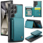 For Samsung Galaxy S24 Ultra 5G JEEHOOD J05 Business Magnetic Style RFID Leather Phone Case(Blue Green)