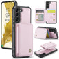 For Samsung Galaxy S22 5G JEEHOOD J05 Business Magnetic Style RFID Leather Phone Case(Pink)