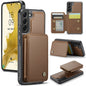 For Samsung Galaxy S22 5G JEEHOOD J05 Business Magnetic Style RFID Leather Phone Case(Brown)