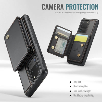 For Samsung Galaxy S20 Ultra 5G JEEHOOD J05 Business Magnetic Style RFID Leather Phone Case(Black)