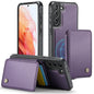 For Samsung Galaxy S21 5G JEEHOOD J05 Business Magnetic Style RFID Leather Phone Case(Purple)