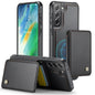 For Samsung Galaxy S21 FE 5G JEEHOOD J05 Business Magnetic Style RFID Leather Phone Case(Black)