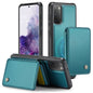 For Samsung Galaxy S20 5G JEEHOOD J05 Business Magnetic Style RFID Leather Phone Case(Blue Green)