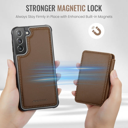 Pour Samsung Galaxy S21+ 5G Étui de téléphone en cuir JEEHOOD J05 style magnétique professionnel RFID (marron)