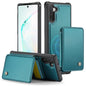For Samsung Galaxy Note10 5G JEEHOOD J05 Business Magnetic Style RFID Leather Phone Case(Blue Green)