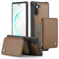 For Samsung Galaxy Note10 5G JEEHOOD J05 Business Magnetic Style RFID Leather Phone Case(Brown)