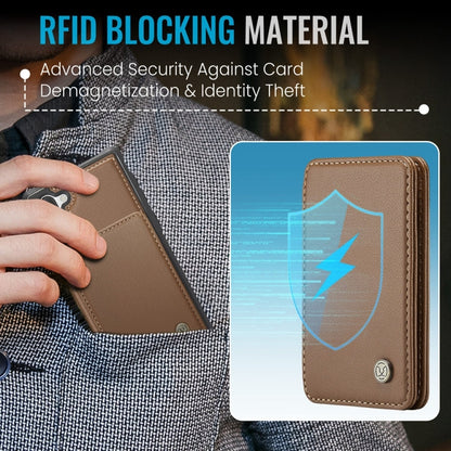 For Samsung Galaxy Note10 5G JEEHOOD J05 Business Magnetic Style RFID Leather Phone Case(Brown)