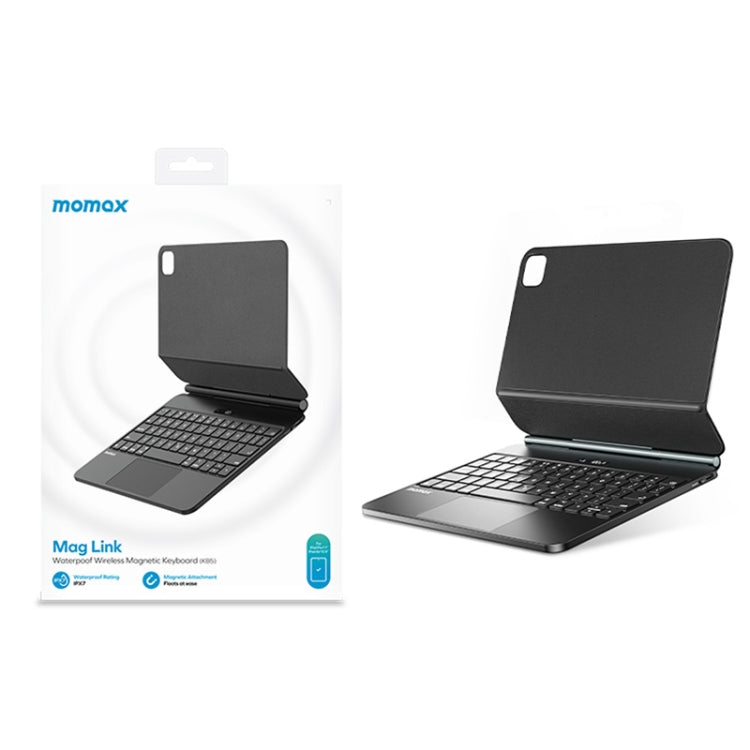 For iPad Pro 11 2018-2022/Air 10.9 2020-2022 MOMAX KB5 Mag Link Wireless Floating Waterproof Magnetic Keyboard