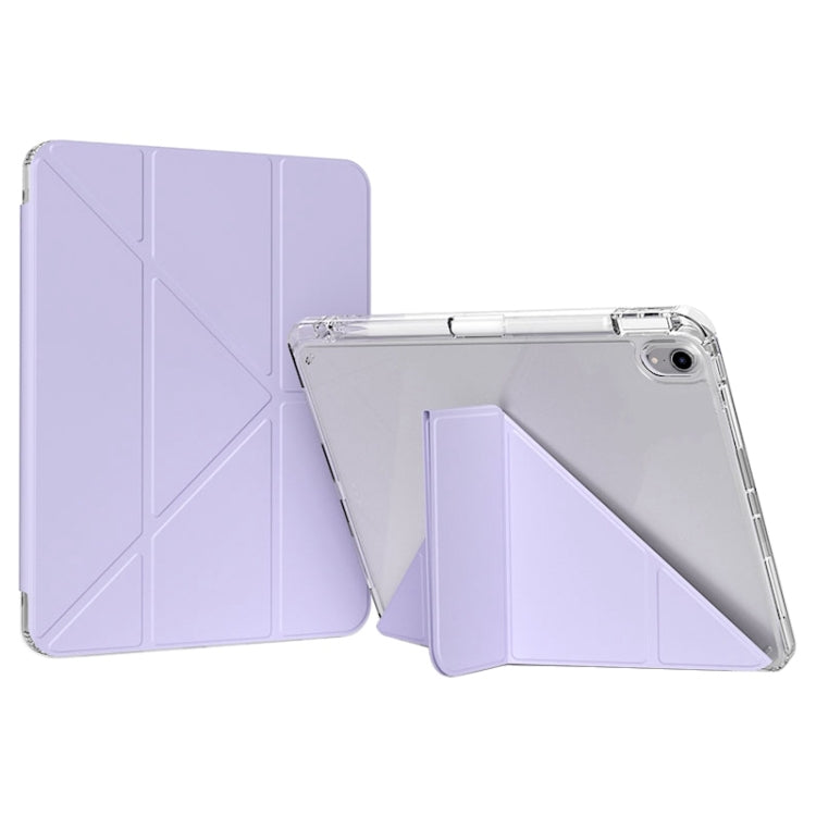 For iPad Air 13 2026 / 2025 / 2024 / Pro 12.9 GEBEI Deformation Leather Tablet Case(Purple)