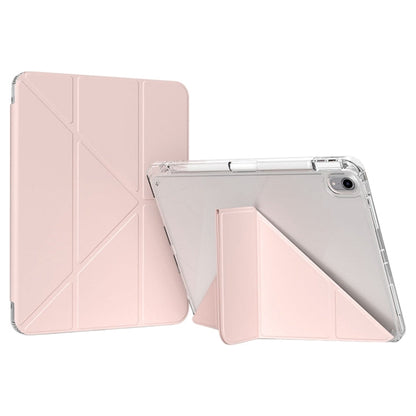 For iPad Air 11 2026 / 2025 / 2024 / Air 5 / 4 GEBEI Deformation Leather Tablet Case(Pink)
