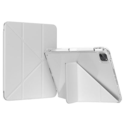 For iPad Pro 11 2025 / 2024 GEBEI Deformation Leather Tablet Case(Grey)