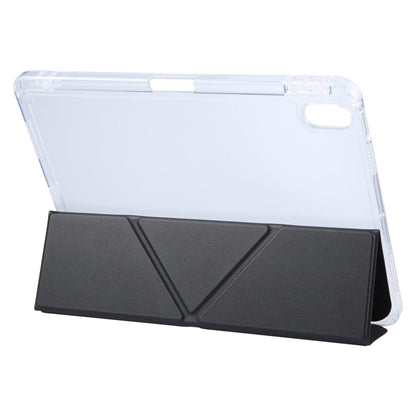 Pour iPad Pro 11 2025 / 2024 Étui pour tablette en cuir de déformation GEBEI (Noir)