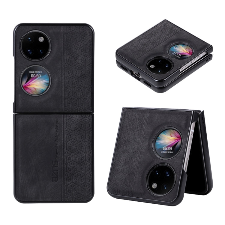 For Huawei Pocket 2 AZNS 3D Embossed Skin Feel Phone Case(Black)